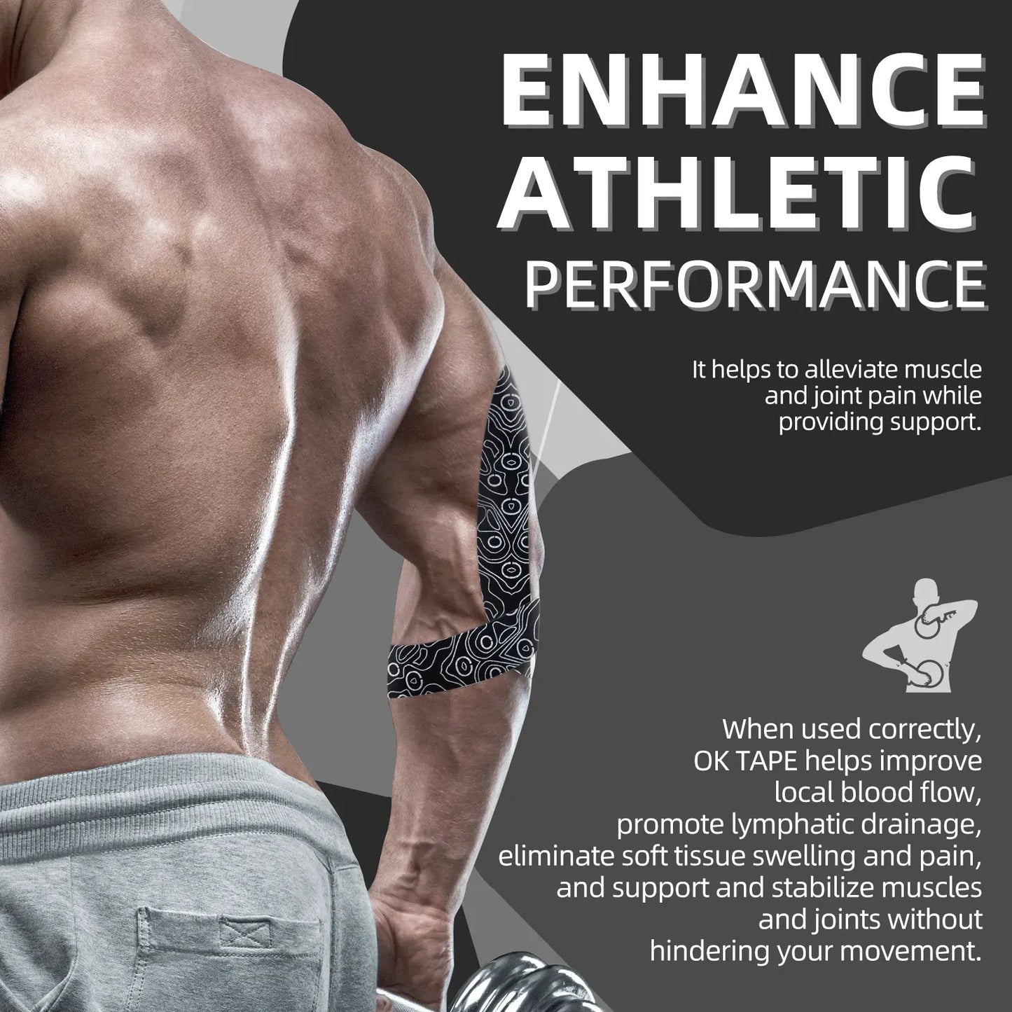 OKTAPE PRO Free Cut Printed for Gym Wrap
