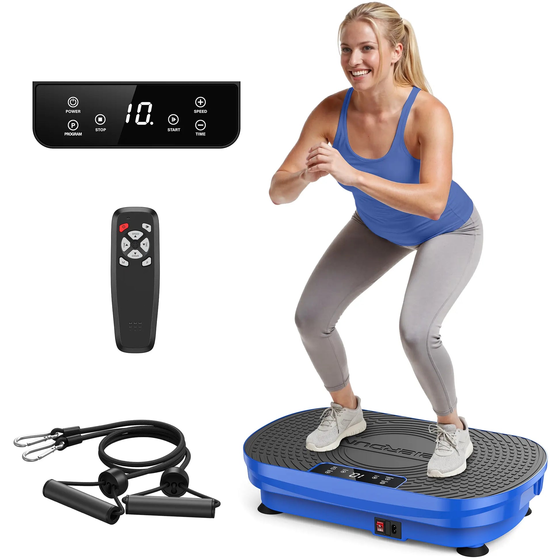 【FLYBIRD & Feierdun】Vibration Plate Exercise Machine - Home Exercise Equipment, 330/340 Lbs Capacity Lymphatic Drainage Product with LED Touch Screen, Remote Control, 2 Resistance Bands for Home Gym Fitness #Tiktokshopholidayhaul #Springstatements,Summerw