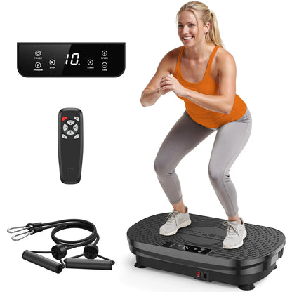 【FLYBIRD & Feierdun】Vibration Plate Exercise Machine - Home Exercise Equipment, 330/340 Lbs Capacity Lymphatic Drainage Product with LED Touch Screen, Remote Control, 2 Resistance Bands for Home Gym Fitness #Tiktokshopholidayhaul #Springstatements,Summerw