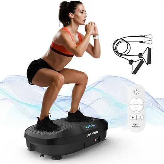 【FLYBIRD & Feierdun】Vibration Plate Exercise Machine - Home Exercise Equipment, 330/340 Lbs Capacity Lymphatic Drainage Product with LED Touch Screen, Remote Control, 2 Resistance Bands for Home Gym Fitness #Tiktokshopholidayhaul #Springstatements,Summerw