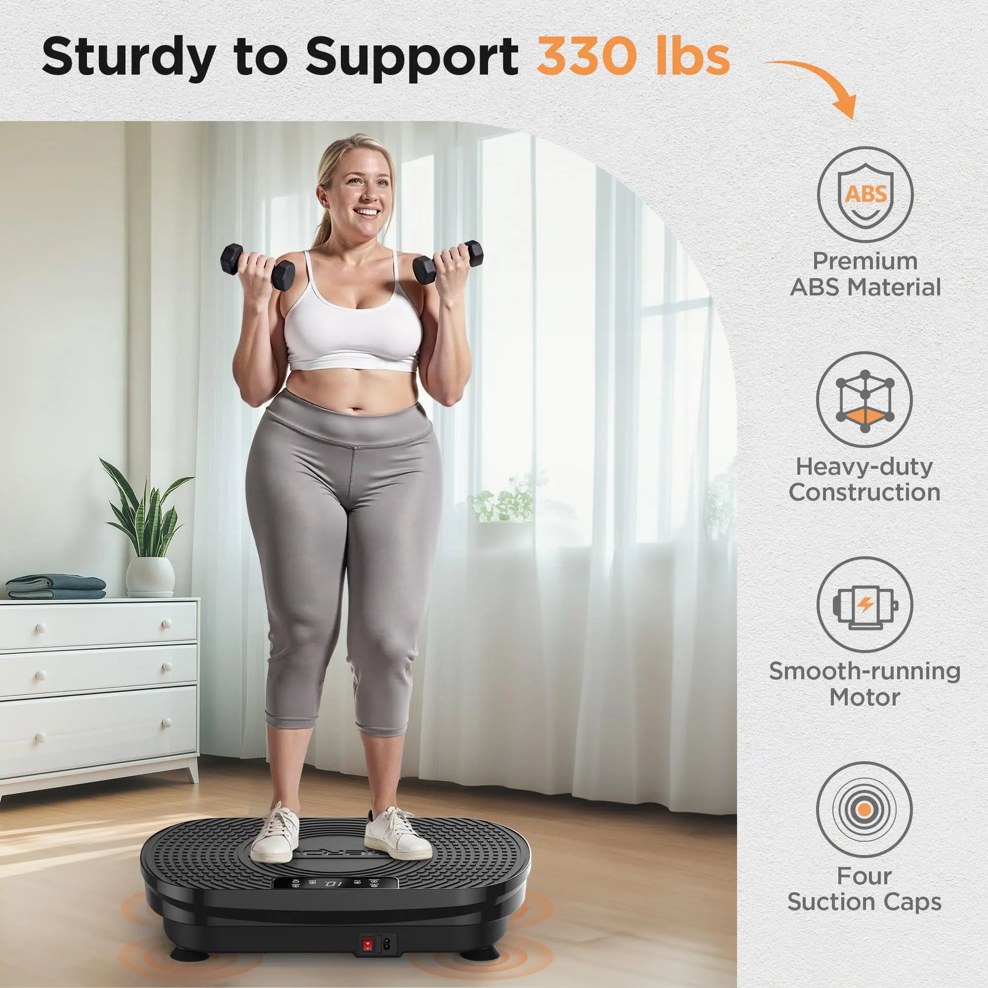 【FLYBIRD & Feierdun】Vibration Plate Exercise Machine - Home Exercise Equipment, 330/340 Lbs Capacity Lymphatic Drainage Product with LED Touch Screen, Remote Control, 2 Resistance Bands for Home Gym Fitness #Tiktokshopholidayhaul #Springstatements,Summerw