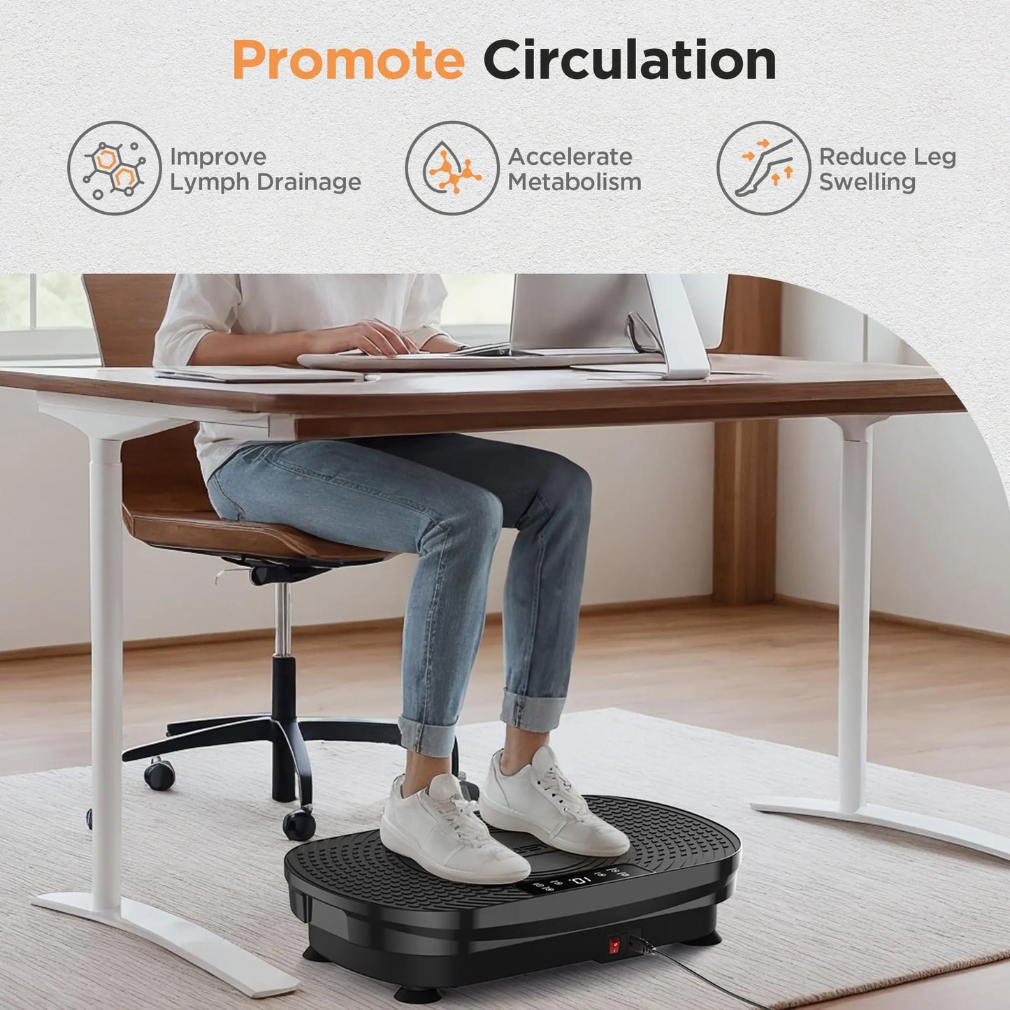 【FLYBIRD & Feierdun】Vibration Plate Exercise Machine - Home Exercise Equipment, 330/340 Lbs Capacity Lymphatic Drainage Product with LED Touch Screen, Remote Control, 2 Resistance Bands for Home Gym Fitness #Tiktokshopholidayhaul #Springstatements,Summerw