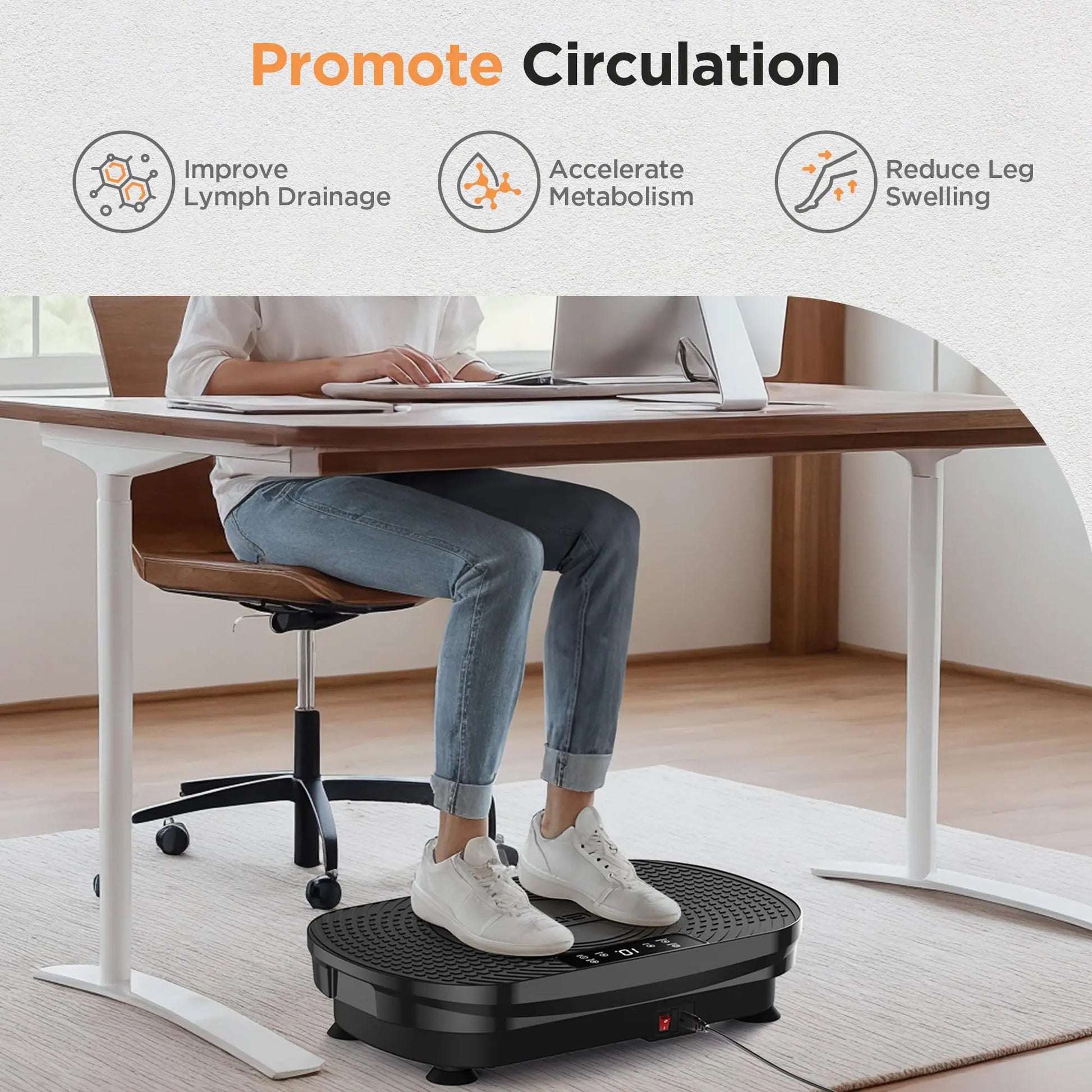 【FLYBIRD & Feierdun】Vibration Plate Exercise Machine - Home Exercise Equipment, 330/340 Lbs Capacity Lymphatic Drainage Product with LED Touch Screen, Remote Control, 2 Resistance Bands for Home Gym Fitness #Tiktokshopholidayhaul #Springstatements,Summerw