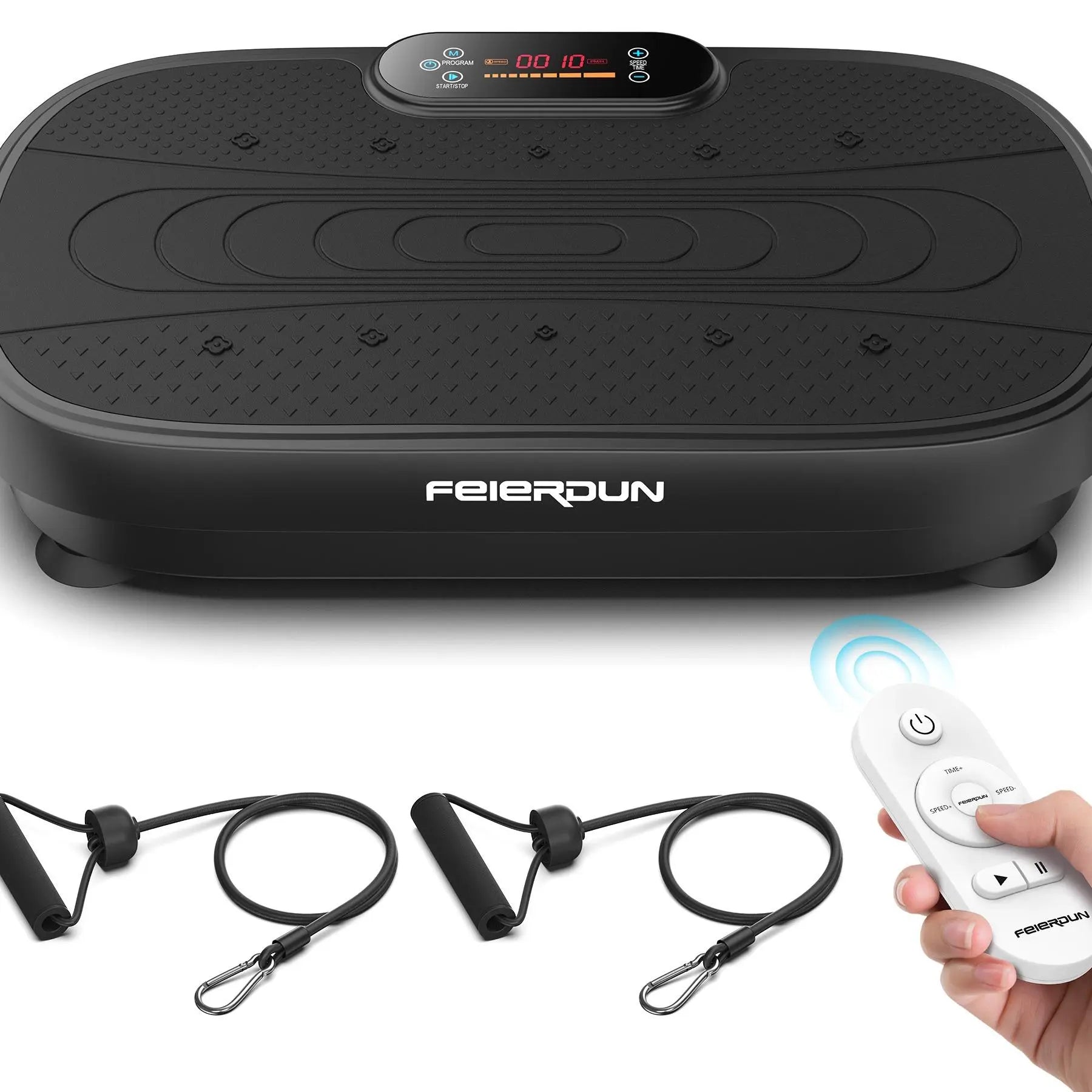 【FLYBIRD & Feierdun】Vibration Plate Exercise Machine - Home Exercise Equipment, 330/340 Lbs Capacity Lymphatic Drainage Product with LED Touch Screen, Remote Control, 2 Resistance Bands for Home Gym Fitness #Tiktokshopholidayhaul #Springstatements,Summerw
