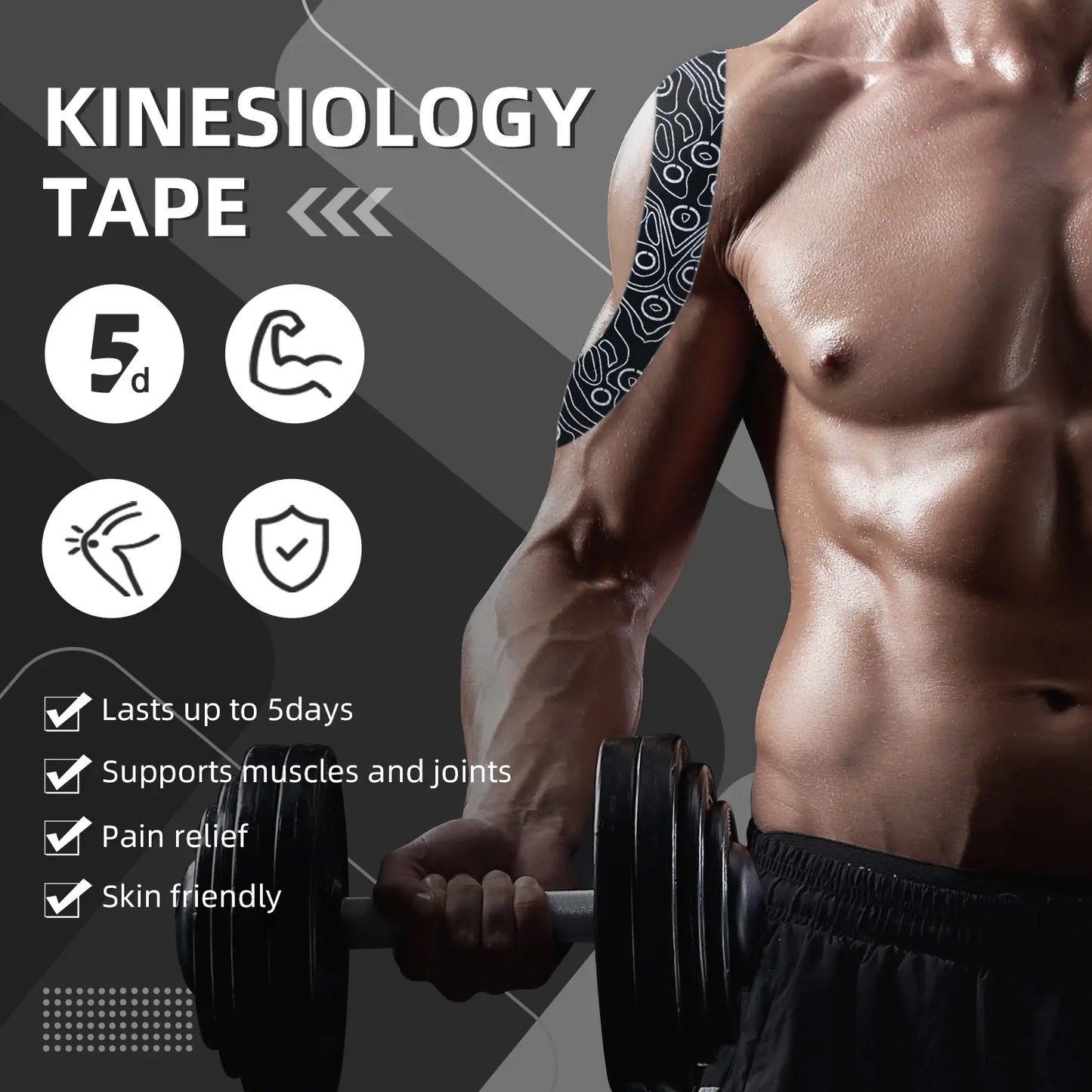 OKTAPE PRO Free Cut Printed for Gym Wrap